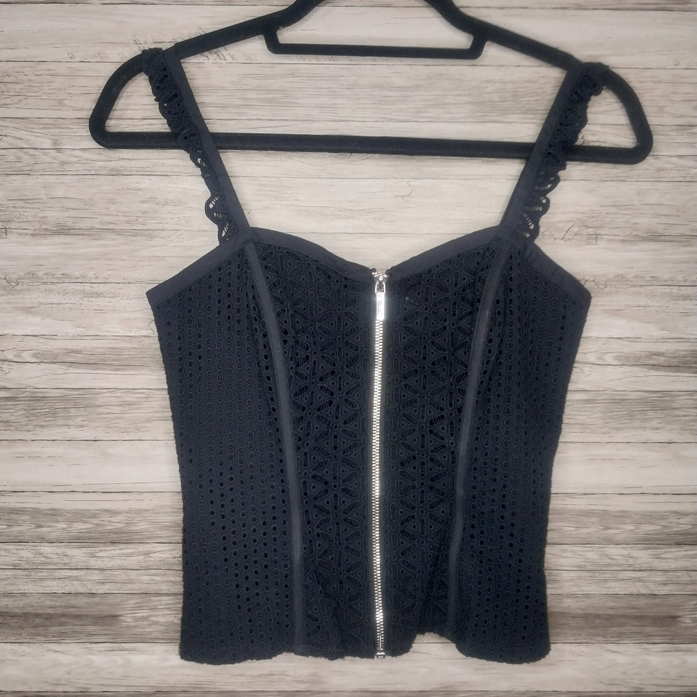 BEBE corset eyelet top size extra small womens - Picture 3 of 13
